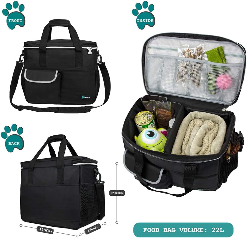 Dog and CAT Travel Bag, Black, Medium